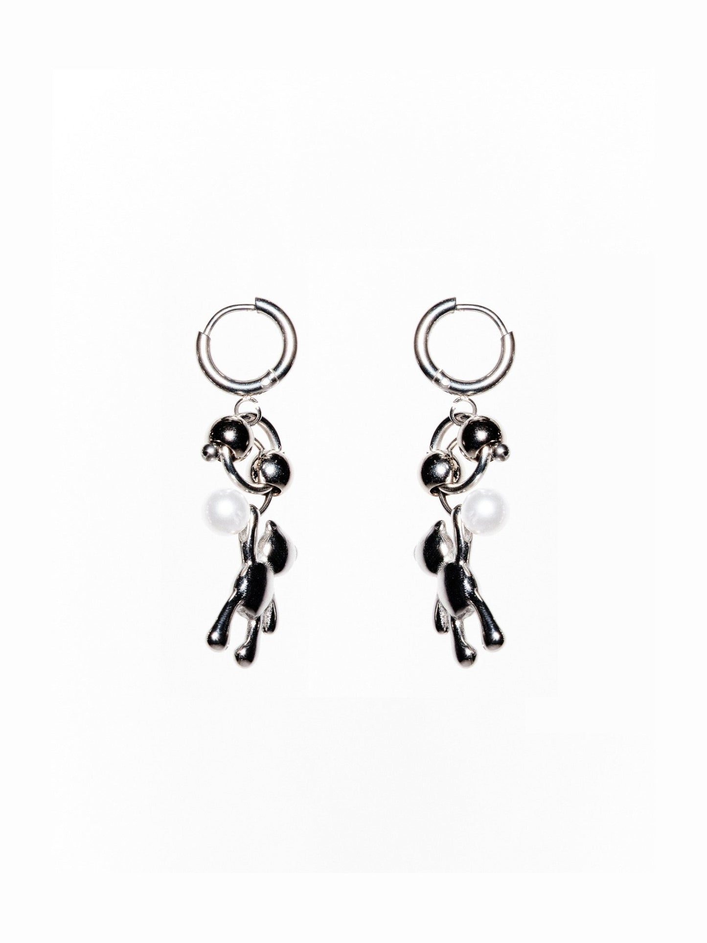 BEAR PEARL DROP EARRINGS - OHTNYC