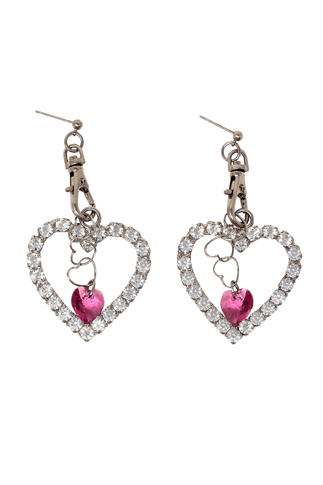 HEART EARRINGS WITH SWAROVSKI CRYSTAL