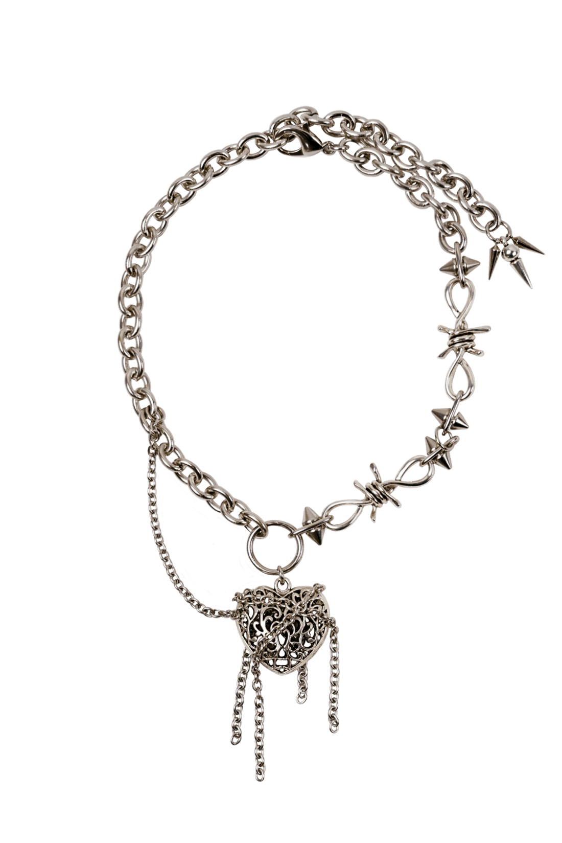CHAINED HEART NECKLACE – OHTNYC CHAINED HEART NECKLACE – OHTNYC