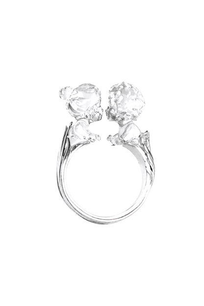 .999 SILVER ANGEL KISS RING - OHTNYC