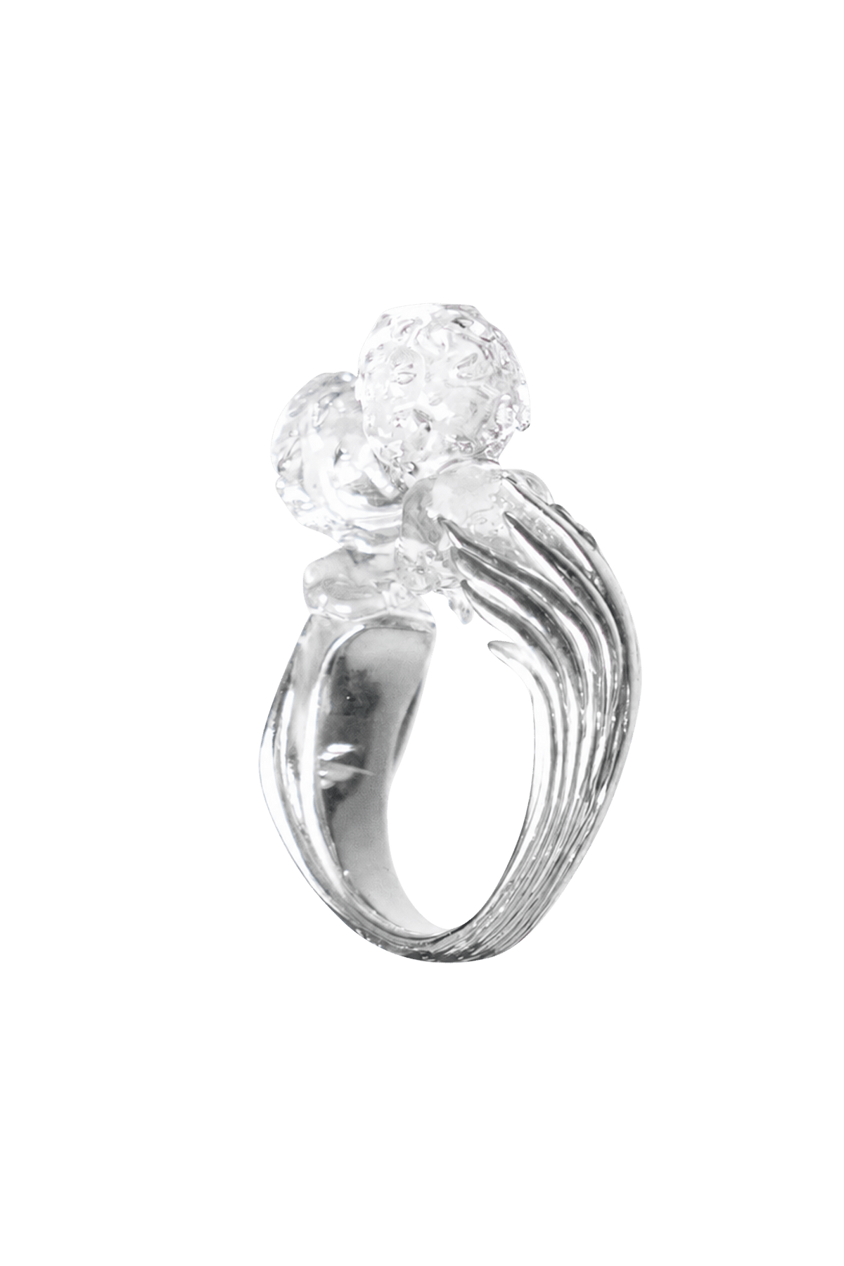 .999 SILVER ANGEL KISS RING - OHTNYC