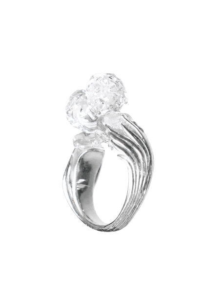 .999 SILVER ANGEL KISS RING - OHTNYC