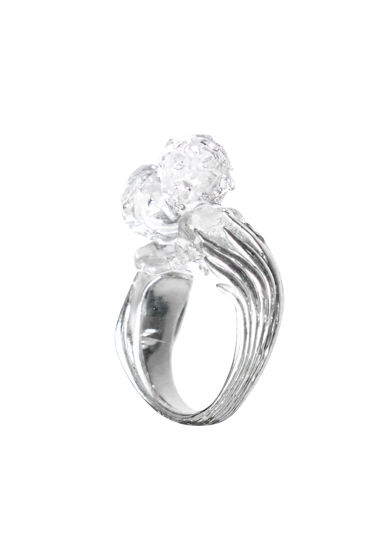 .999 SILVER ANGEL KISS RING