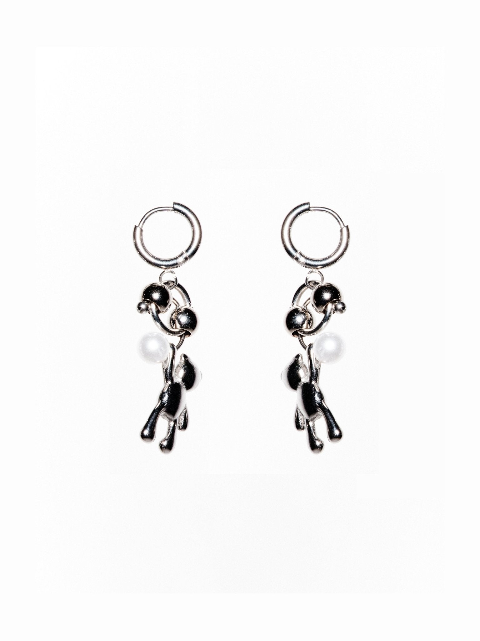 BEAR PEARL DROP EARRINGS - OHTNYC