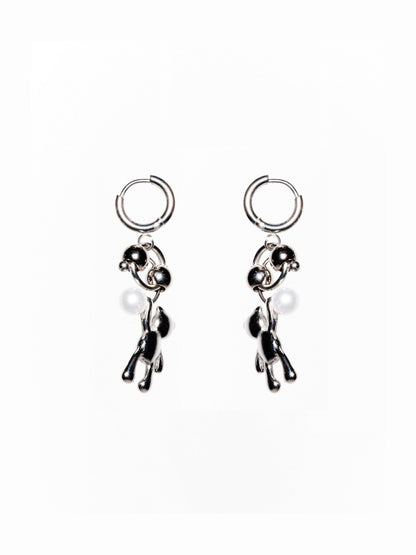BEAR PEARL DROP EARRINGS - OHTNYC