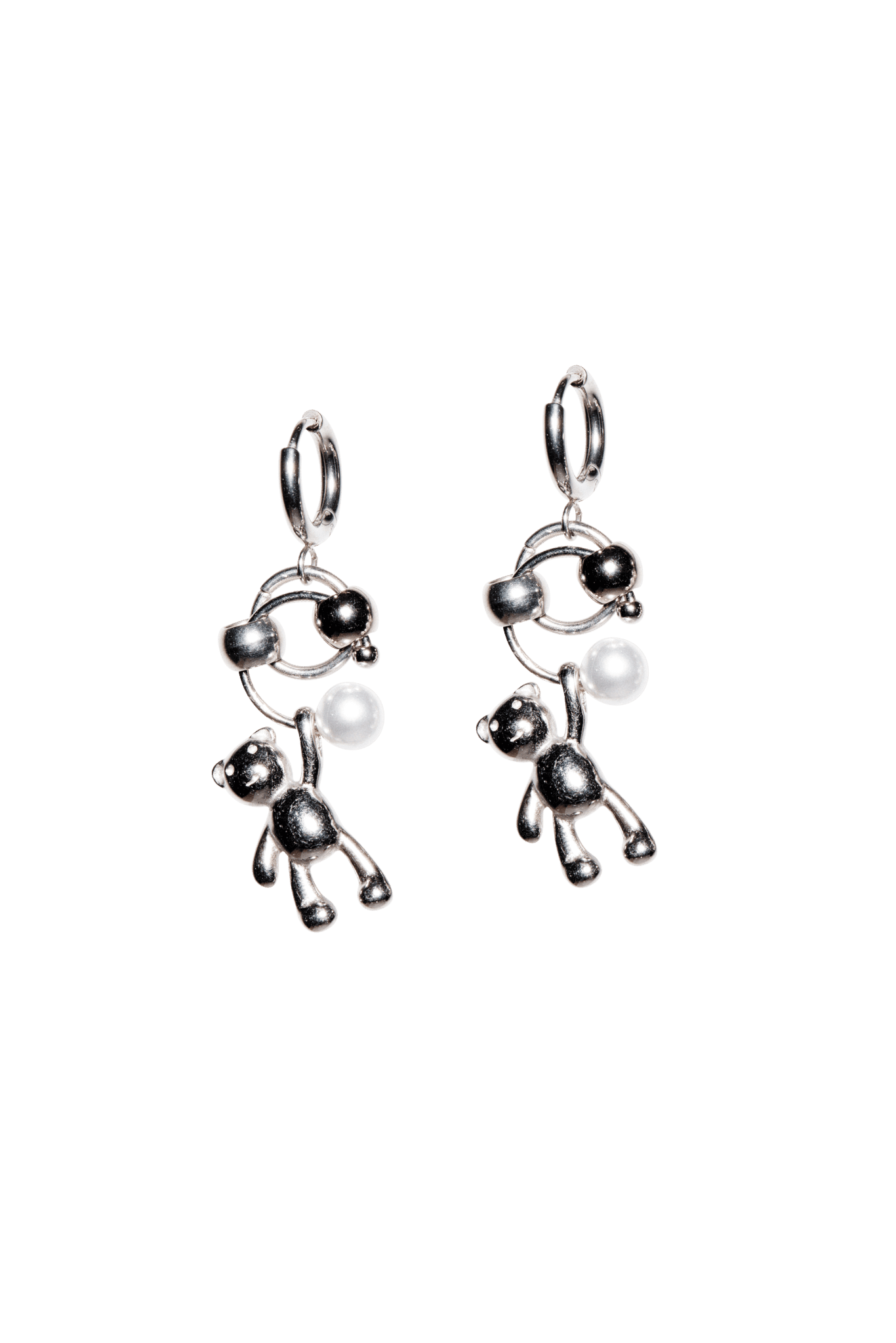 BEAR PEARL DROP EARRINGS