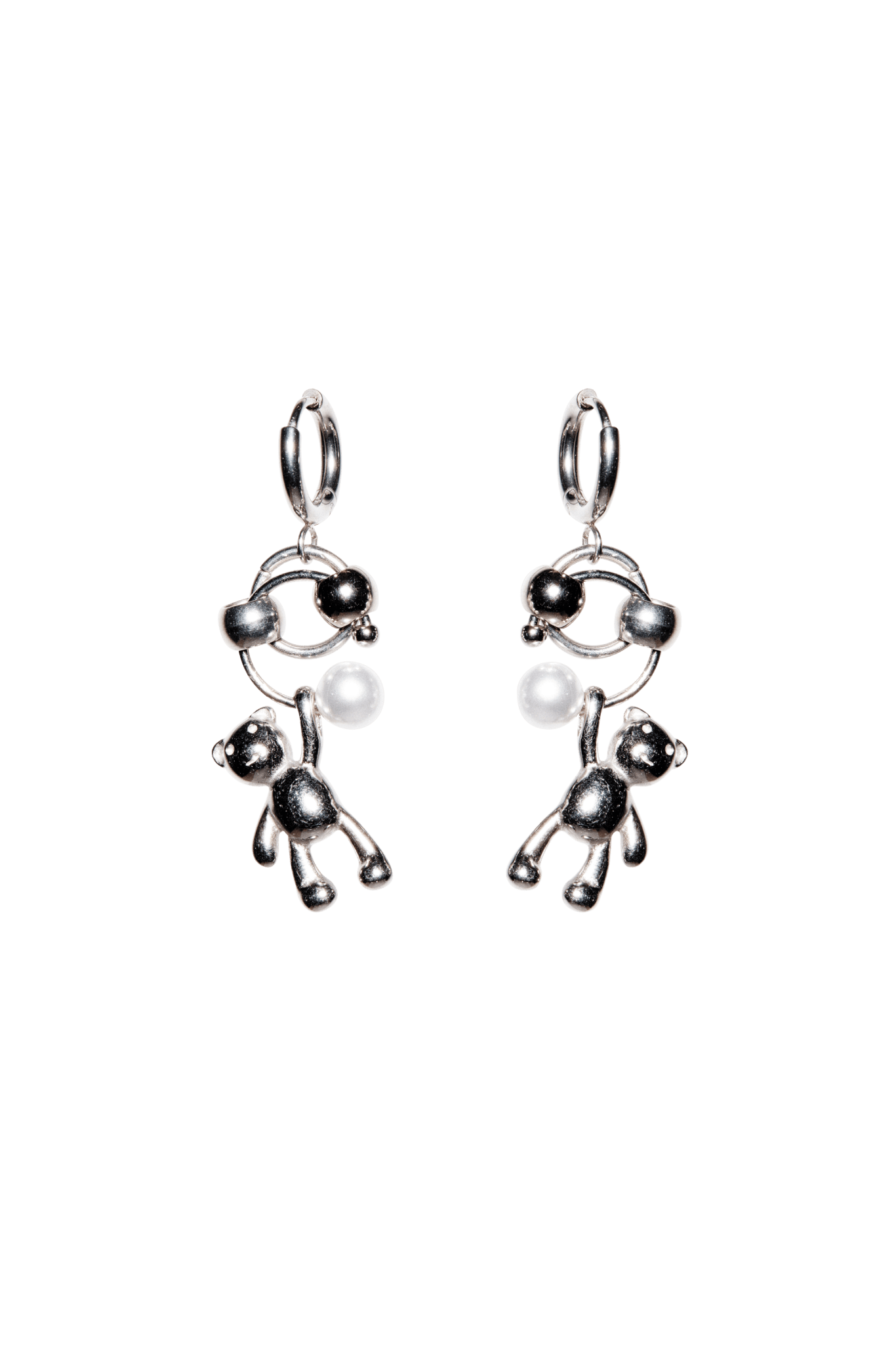 BEAR PEARL DROP EARRINGS - OHTNYC