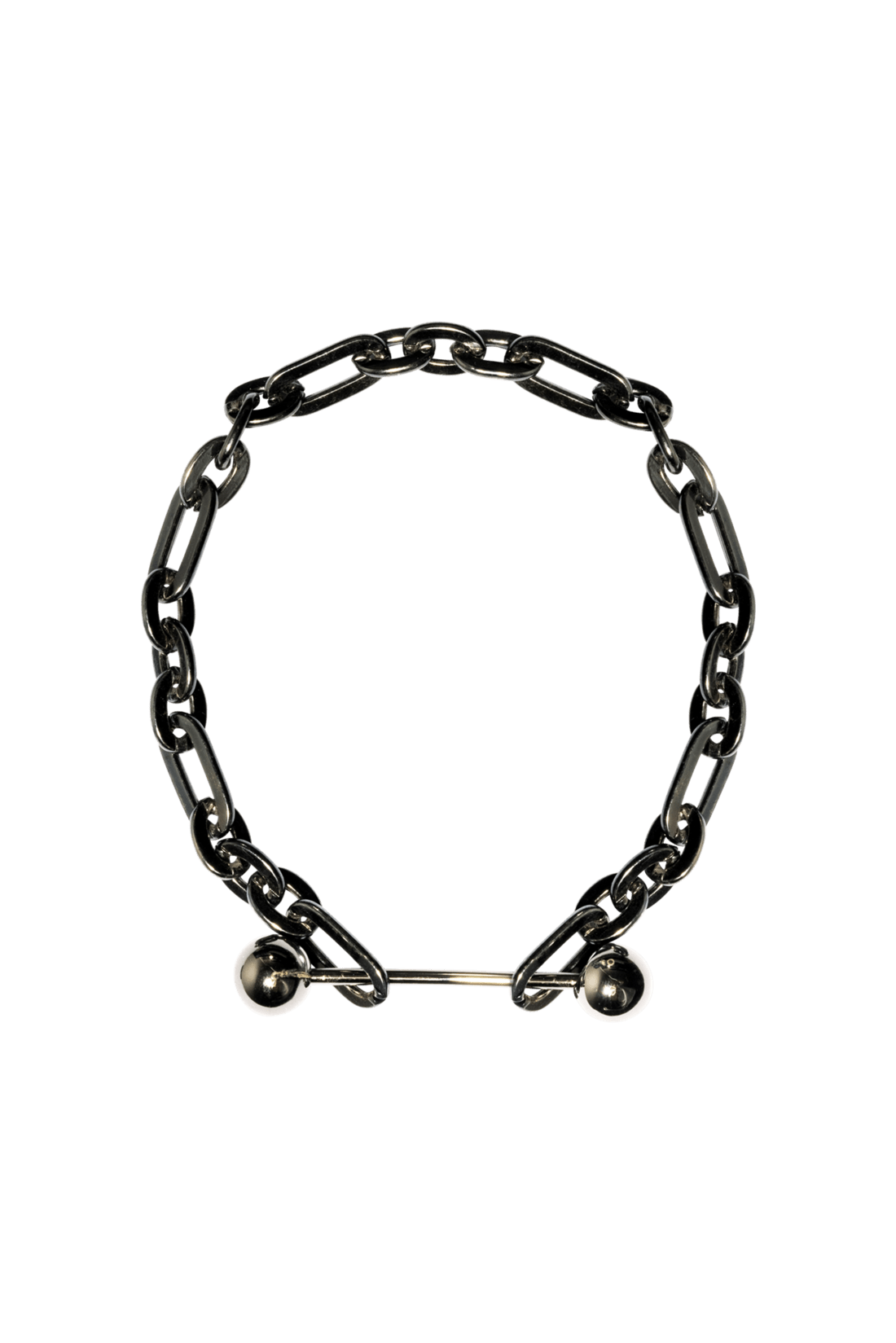 BLACK BOLD BARBELL PIERCING CHOKER - OHTNYC