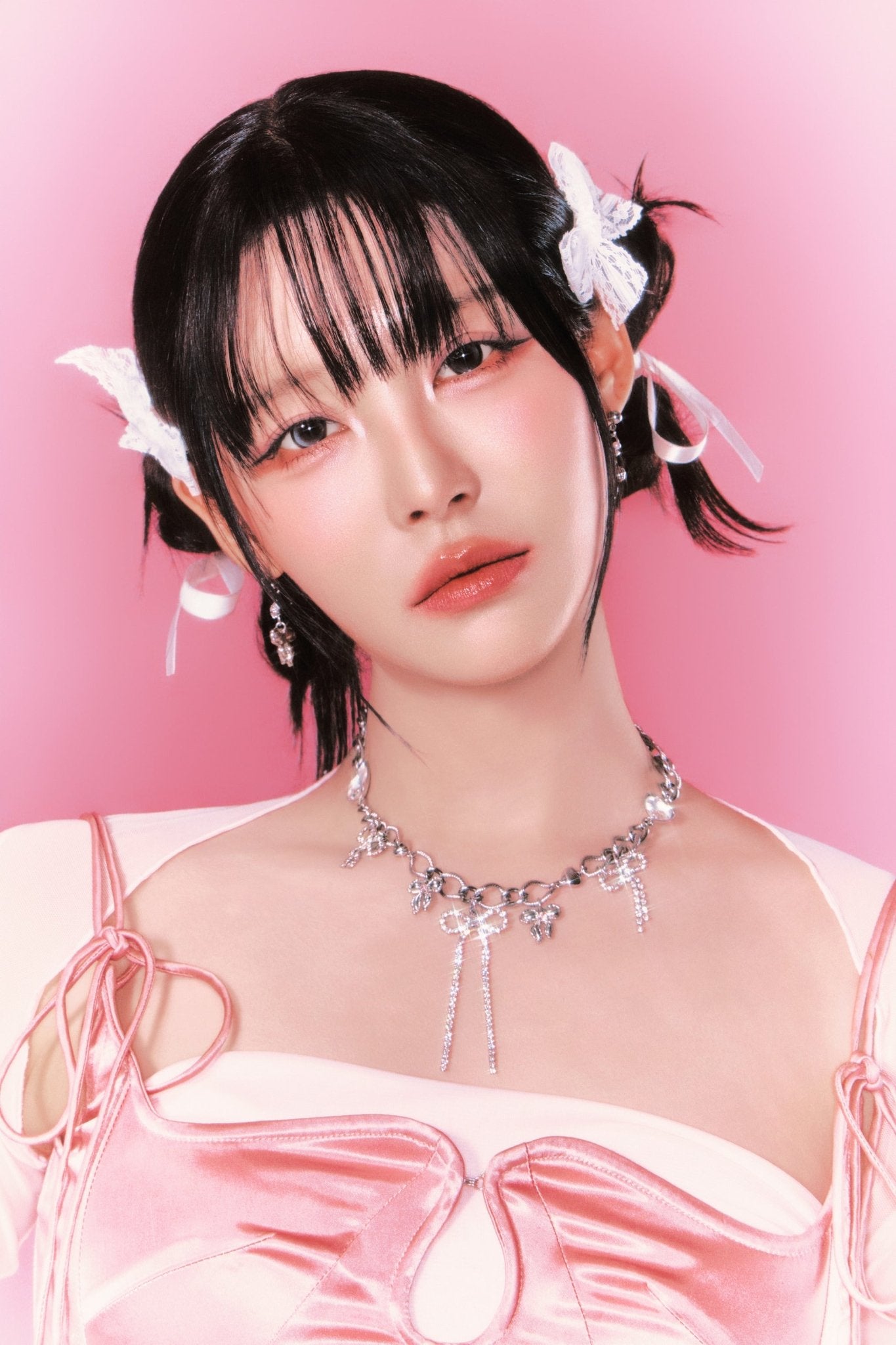 CRYSTAL RIBBON NECKLACE - OHTNYC