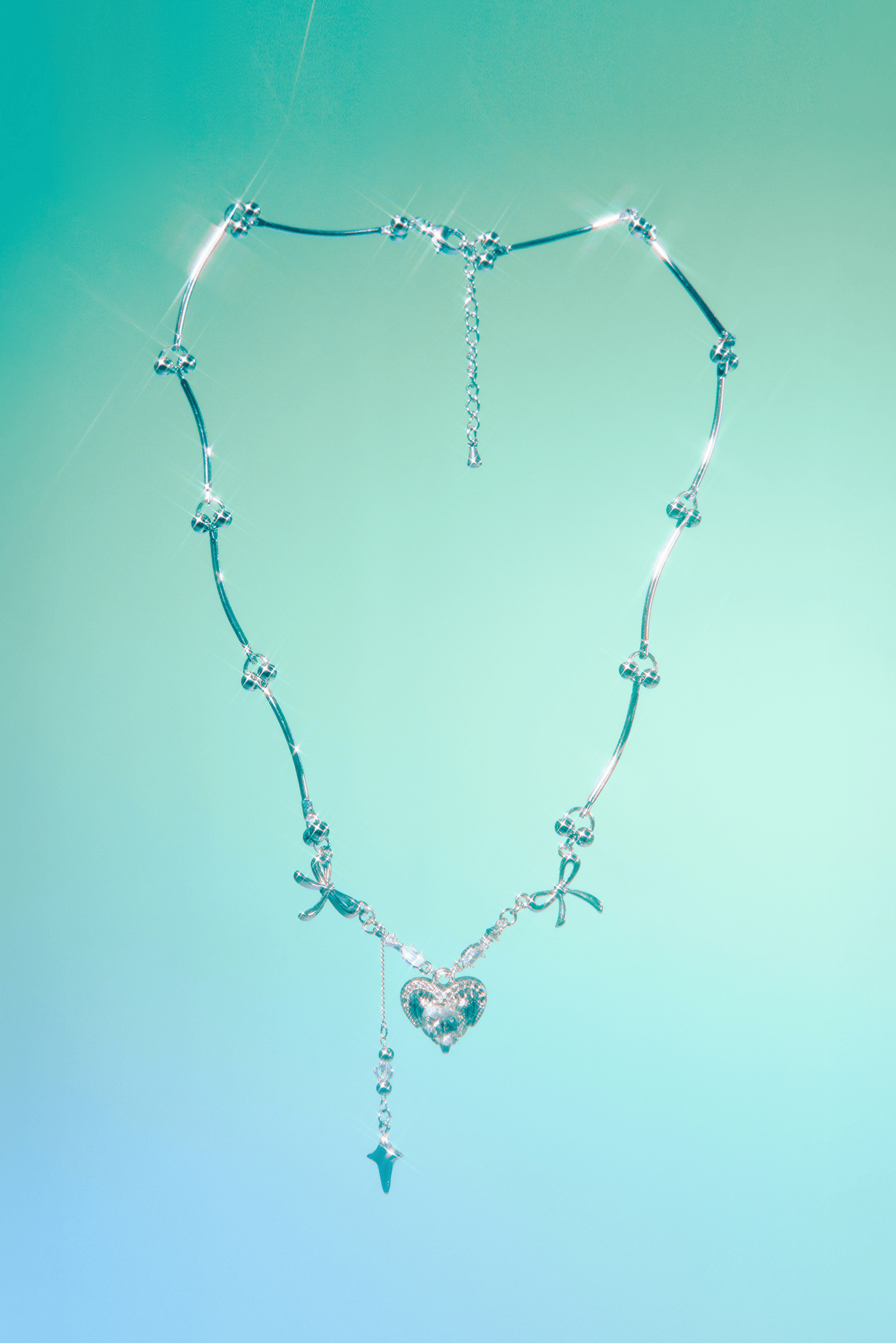 HEART & BOW NECKLACE - OHTNYC