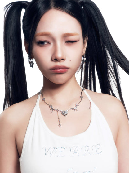 HEART & BOW NECKLACE - OHTNYC