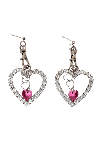 HEART EARRINGS WITH SWAROVSKI CRYSTAL