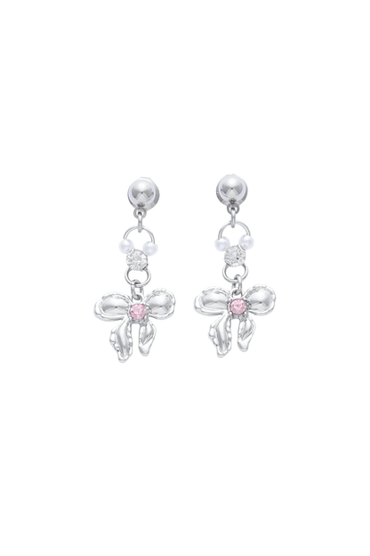 LOVE BOW DROP EARRINGS - OHTNYC
