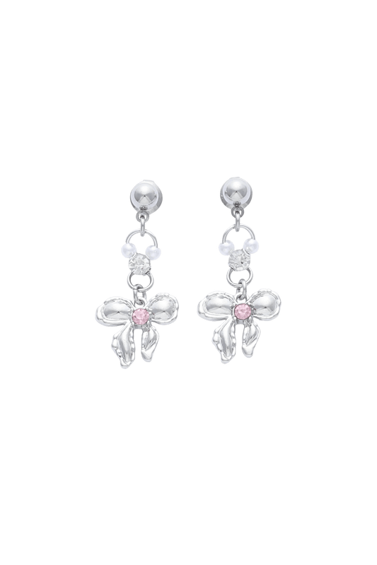 LOVE BOW DROP EARRINGS - OHTNYC