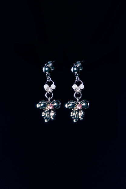 LOVE BOW DROP EARRINGS - OHTNYC