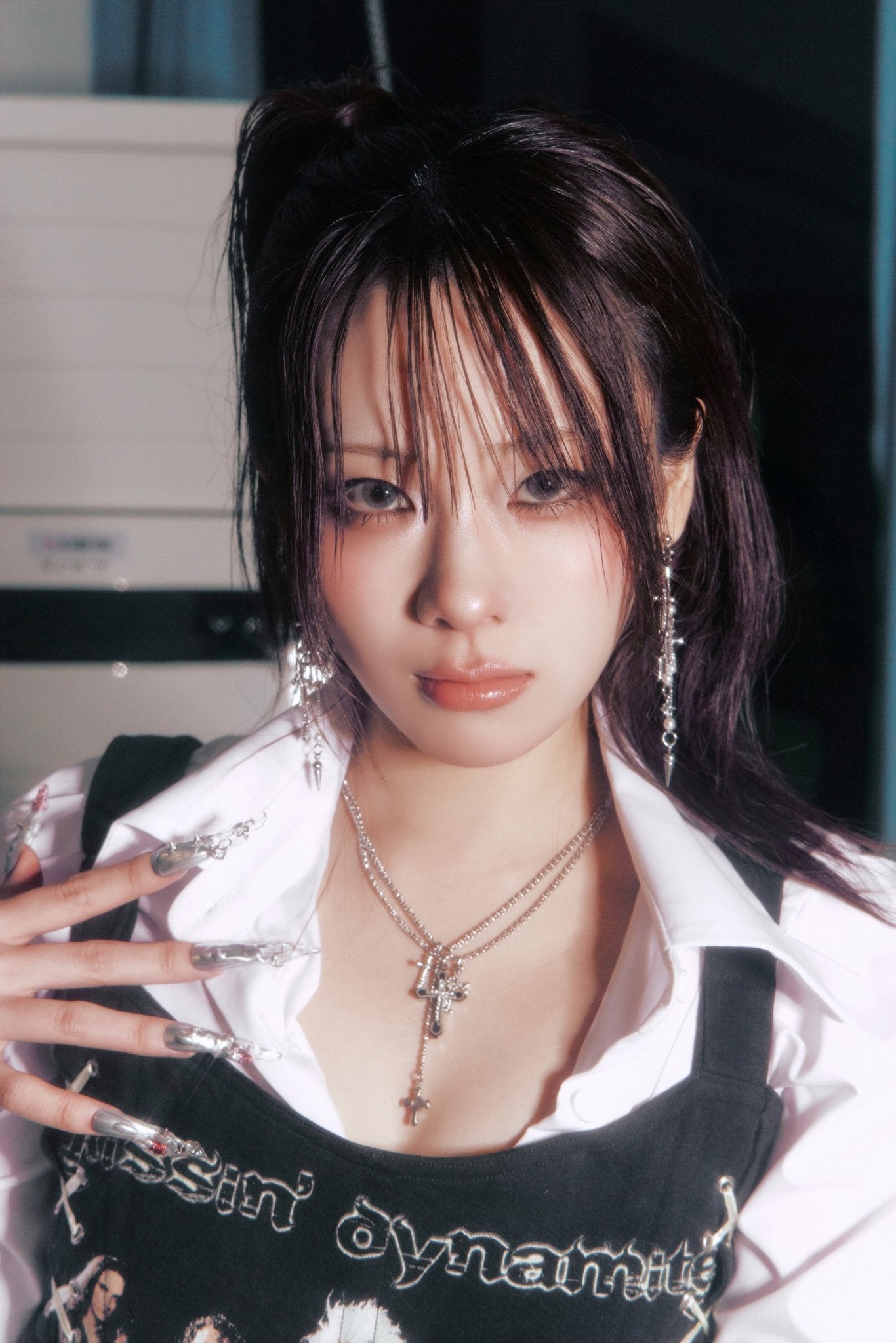 MULTI CROSS PEARL EARRINGS - OHTNYC