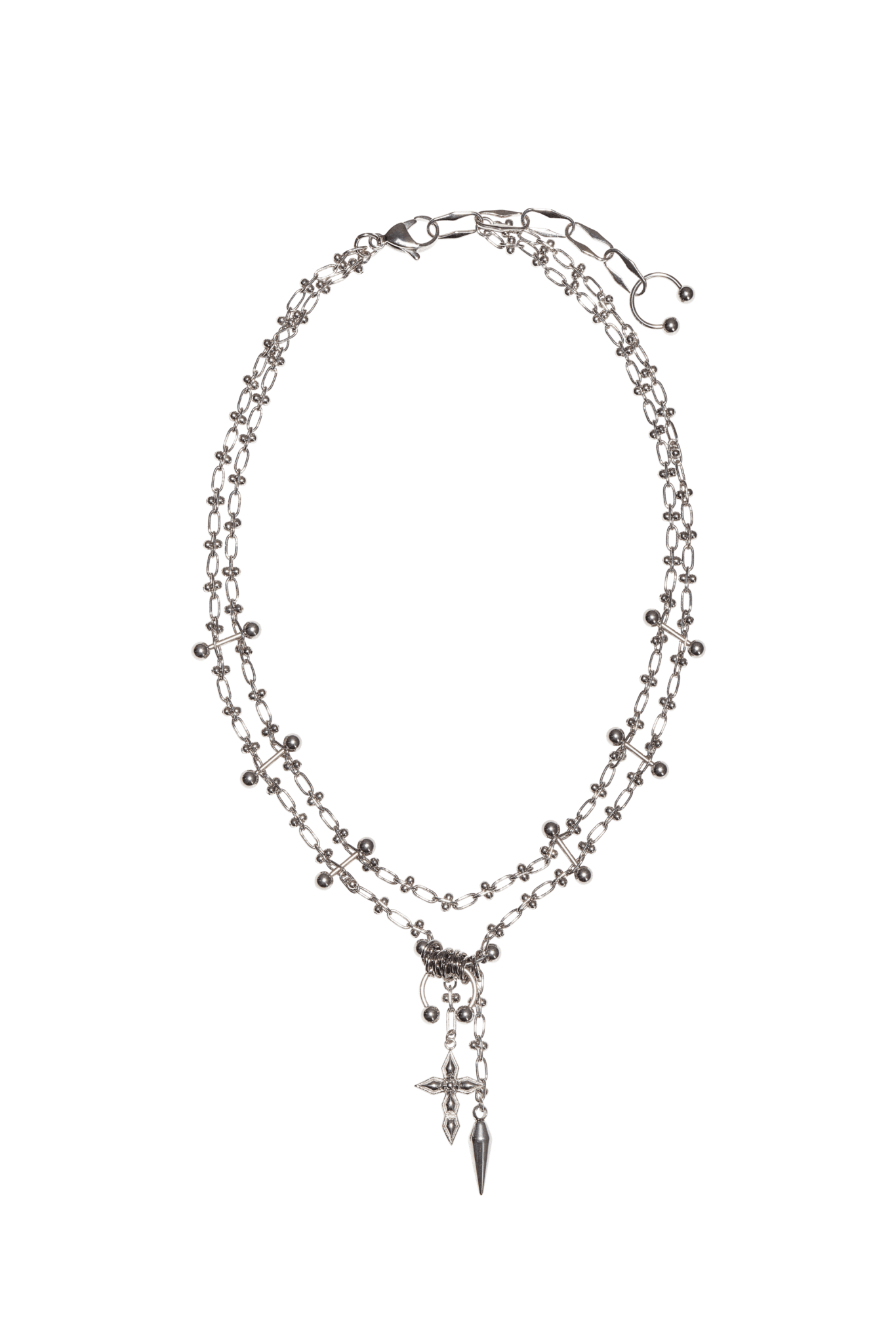 PIERCED SPIKE NECKLACE - OHTNYC