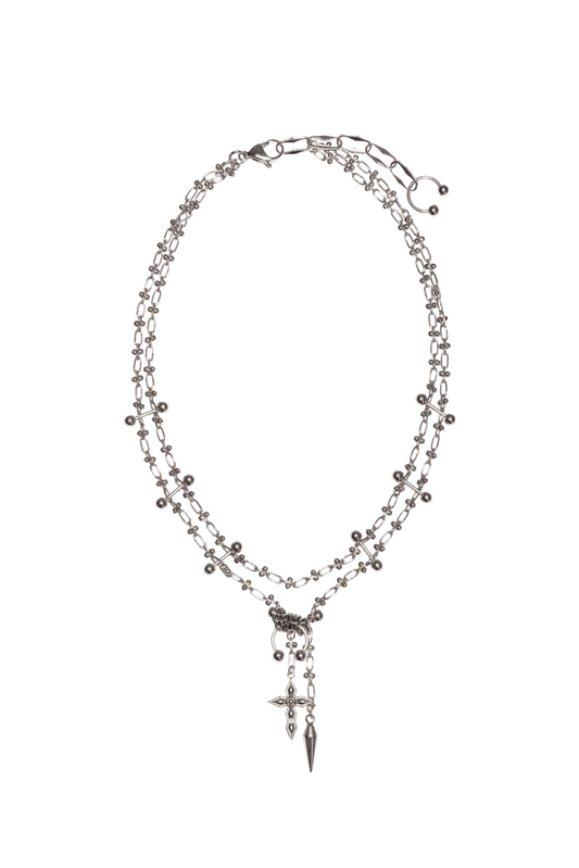 PIERCED SPIKE NECKLACE - OHTNYC