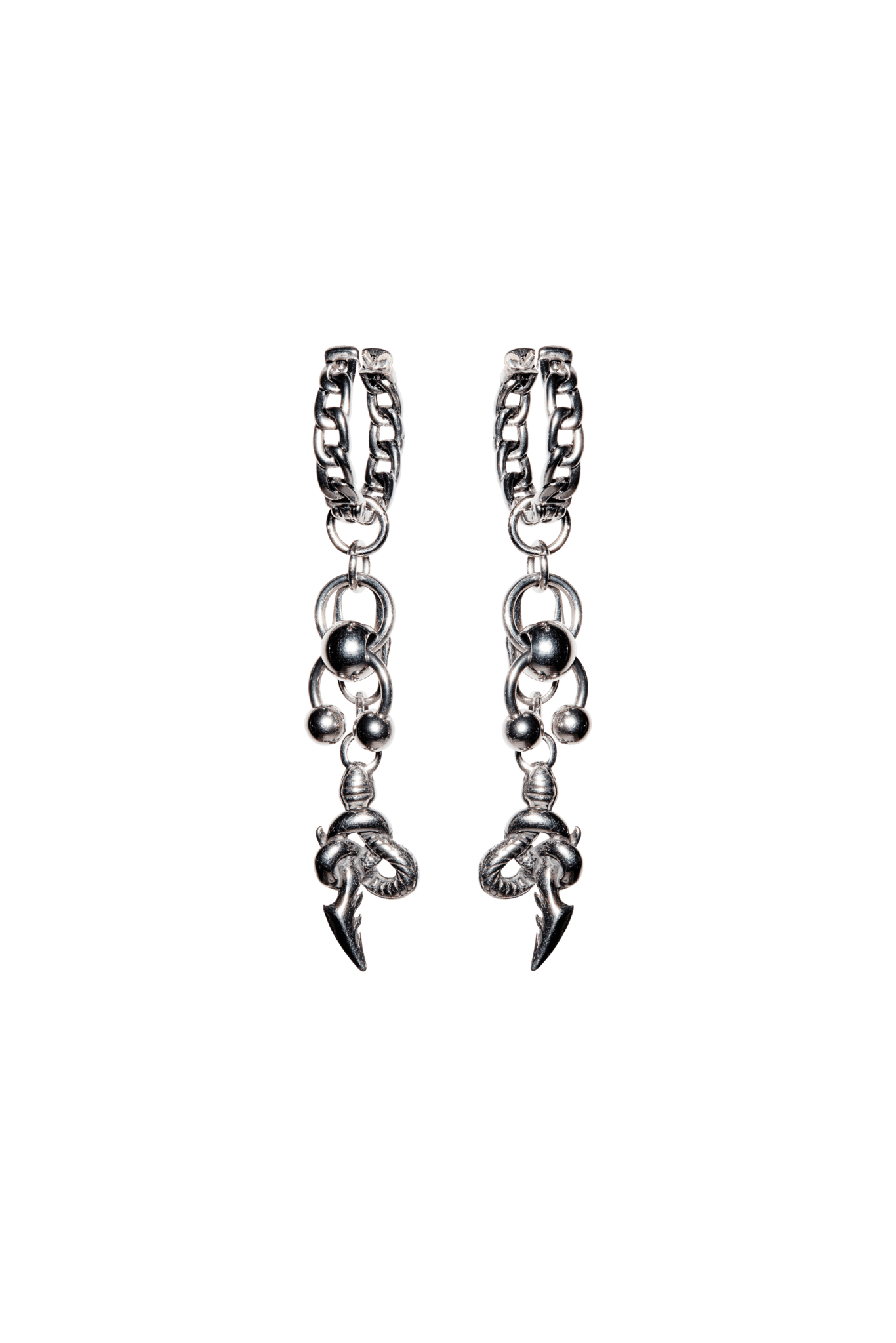 SNAKE HOOP EARRINGS - OHTNYC