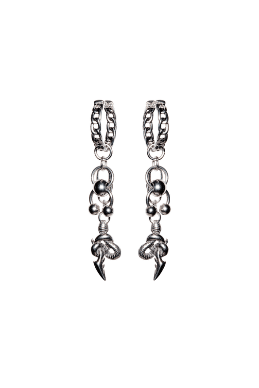 SNAKE HOOP EARRINGS - OHTNYC