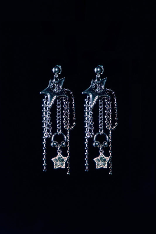 STAR RIBBON DROP EARRINGS - OHTNYC