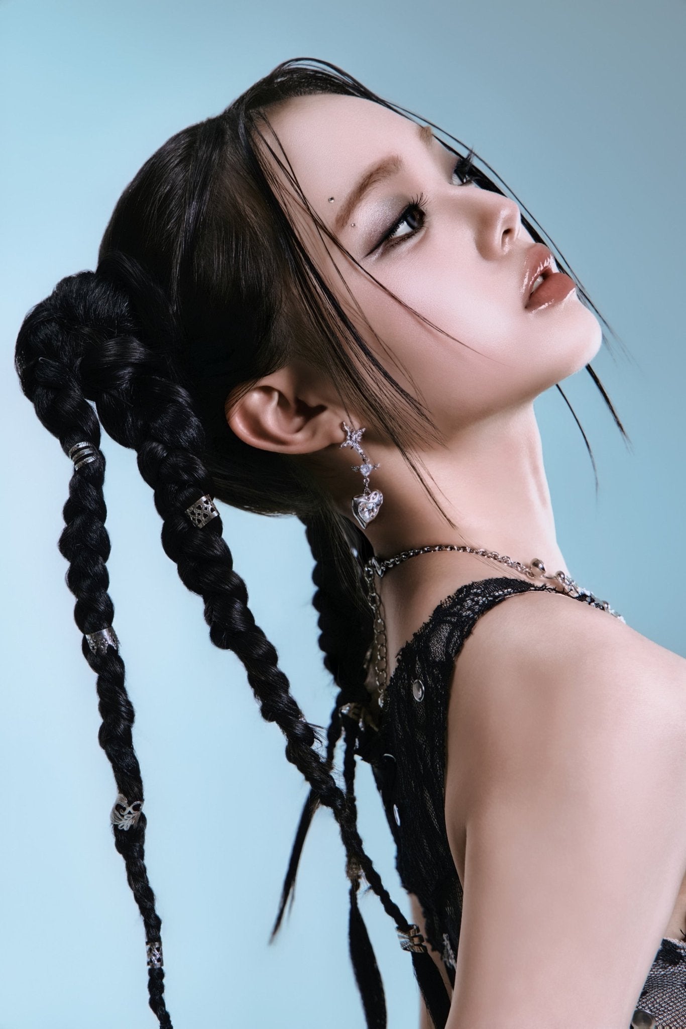 WING HEART DROP EARRINGS - OHTNYC