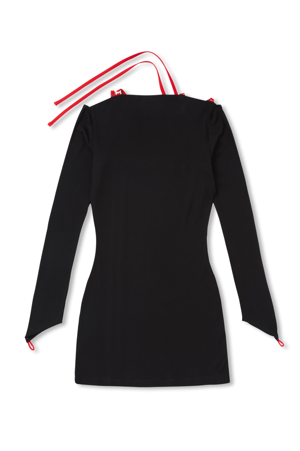 BLACK C-BARBELL STRAPPY MINI DRESS - OHTNYC