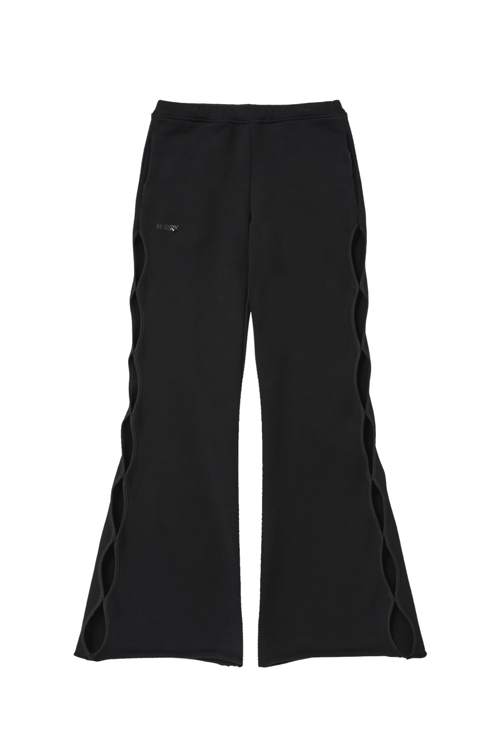 BLACK FLARED LOUNGE PANTS