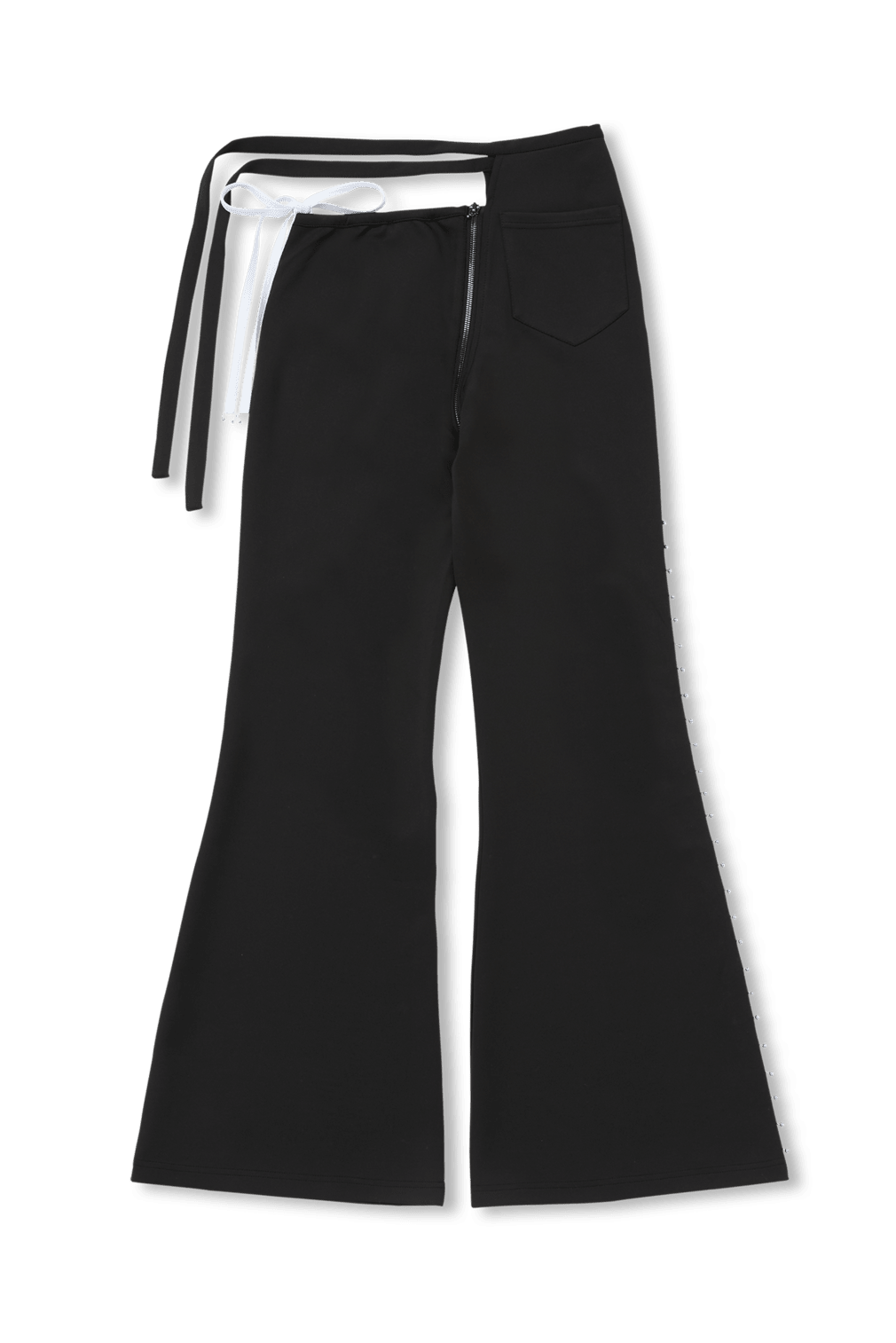 BLACK WRAP TIE TRACK PANTS – OHTNYC BLACK WRAP TIE TRACK PANTS – OHTNYC