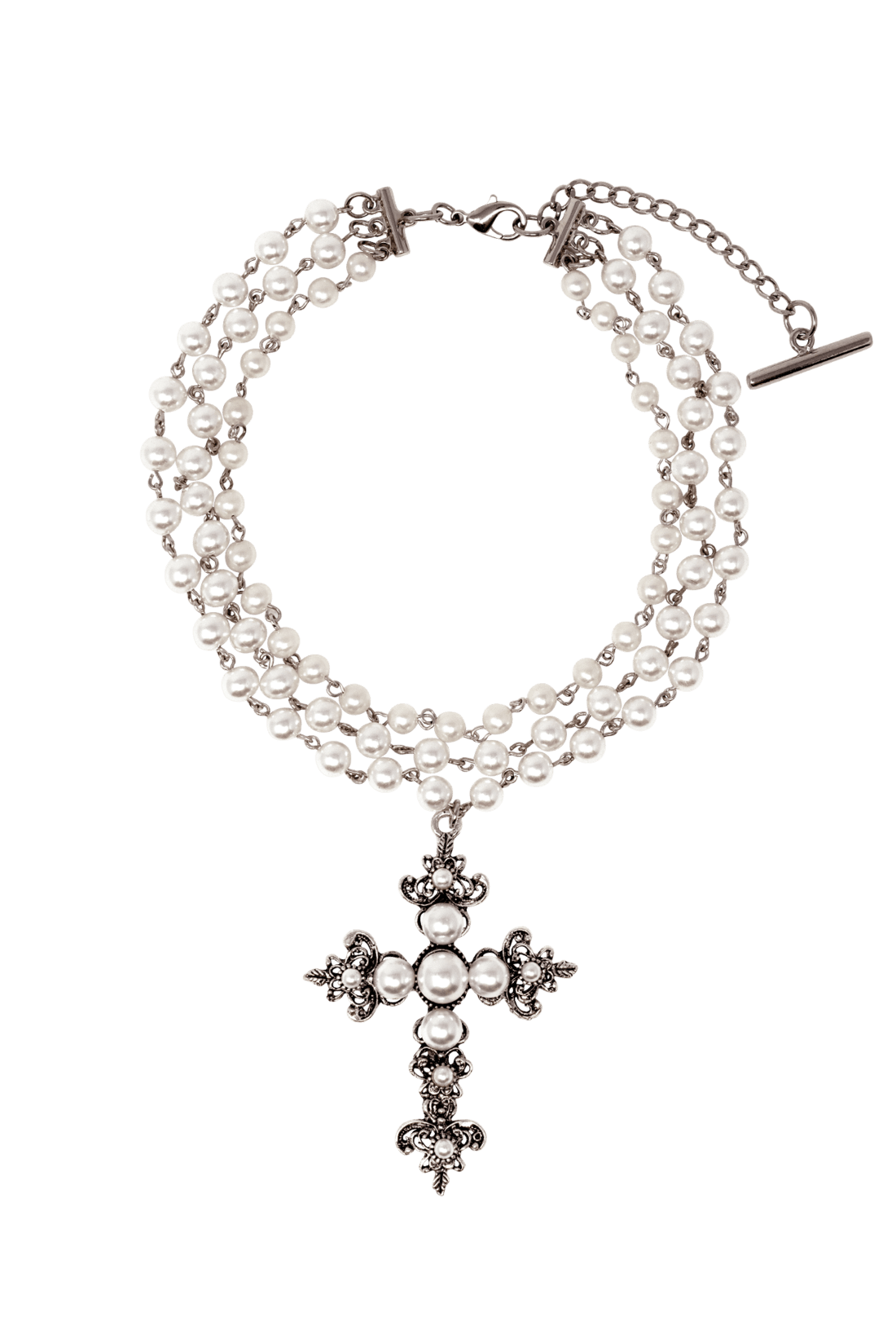 Cato Fashions | Cato Pearl Cross Chain Necklace